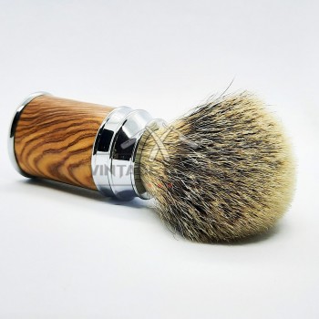 Olivewood handle shaving brush